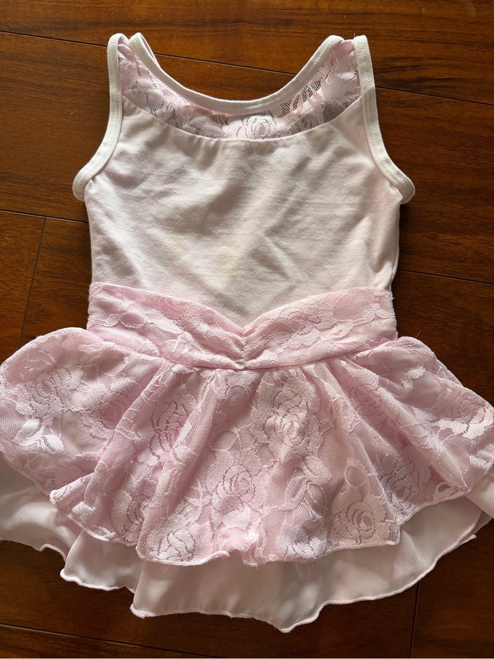 Girls' Lace Yoke Tank Chemise - Light Pink Size 2-4 - Picture 3 of 10